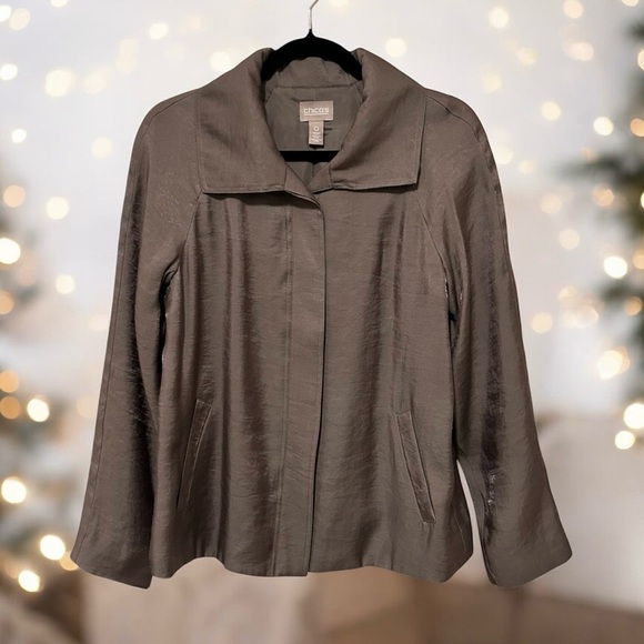 Chico's Jackets & Blazers - Chico's Shimmering Brown Blazer. Size 0